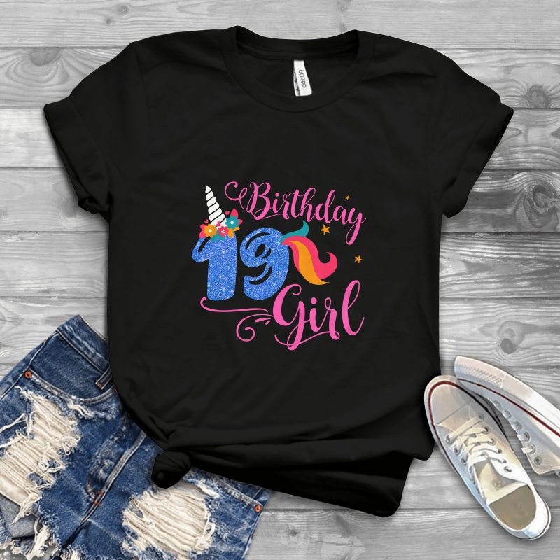 Birthday Girl and Queen – Editable – Scale Easily – 2 tshirt factory