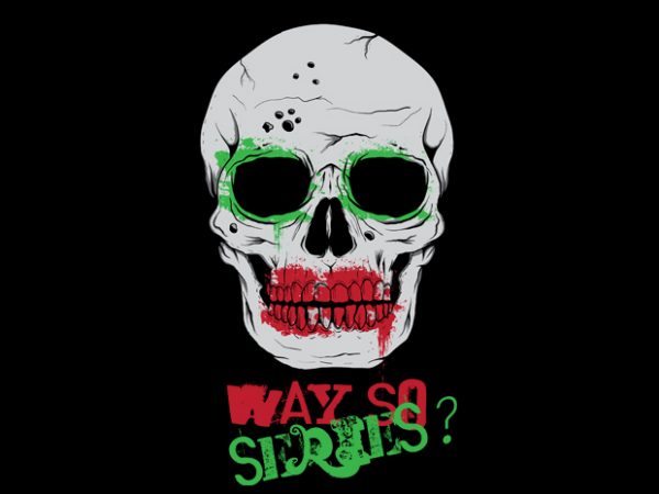 Joker skull vector t-shirt design Joker skull vector t-shirt design