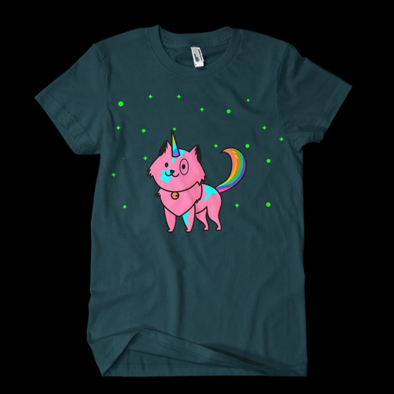 Cat Unicorn vector shirt designs