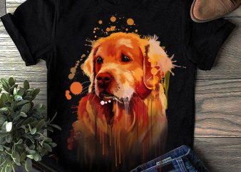 Golden Retriever – Hand Drawing Dog By Photoshop – 21 t shirt design png