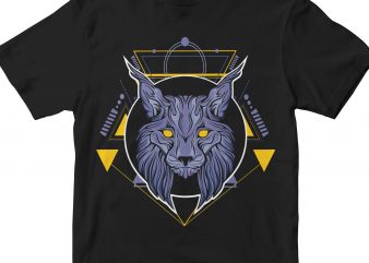 MIGHTY WOLF HEAD GEOMETRIC vector t shirt design artwork