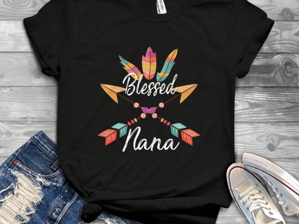 Blessed nana t shirt design for purchase