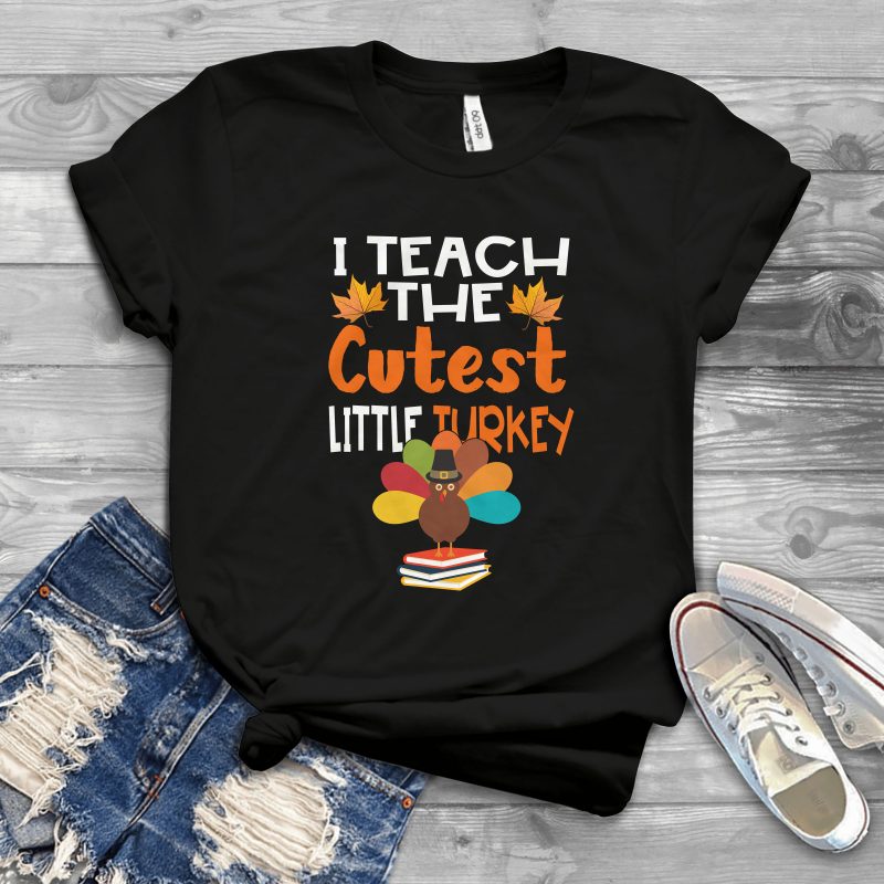 teaching the cutest little turkey t shirt designs for printful