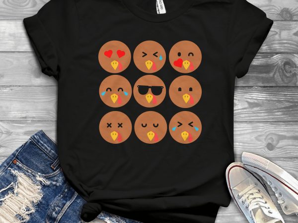 Turkey emoji commercial use t-shirt design