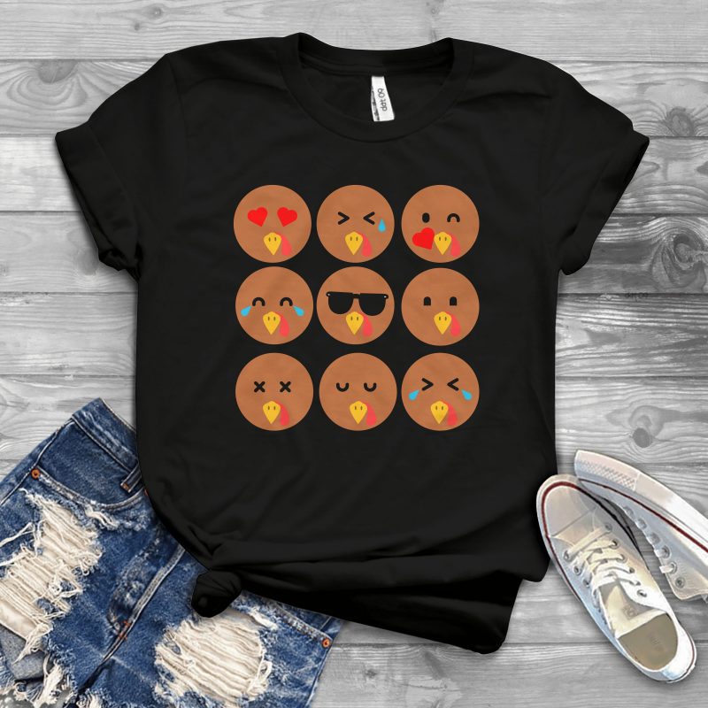 turkey emoji t shirt designs for print on demand