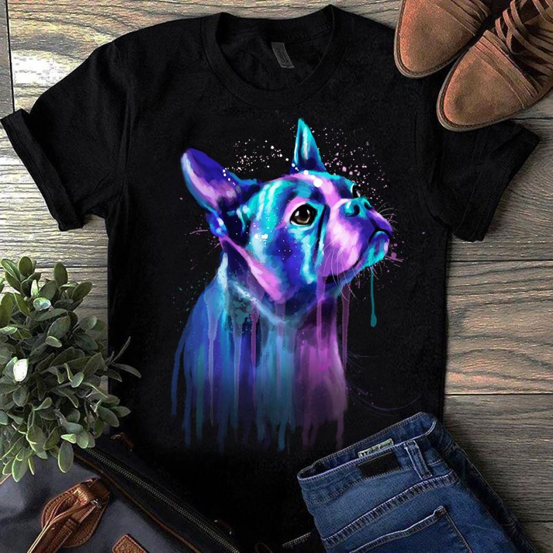 Boston Terrier – Hand Drawing Dog By Photoshop – 5 t shirt designs for merch teespring and printful