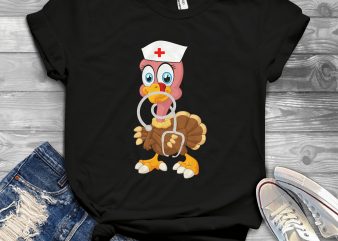 turkey nurse t shirt design for purchase