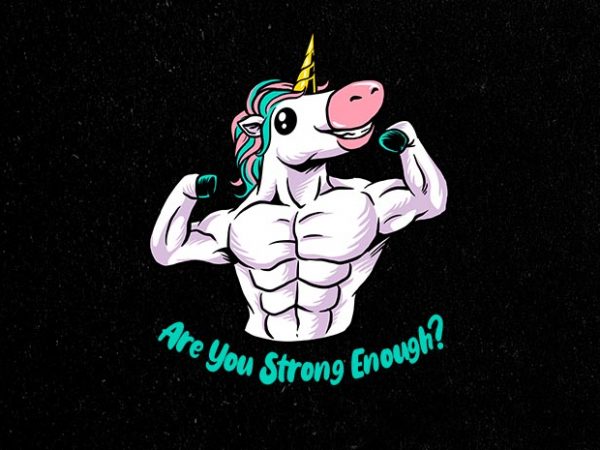 Badass unicorn t-shirt design