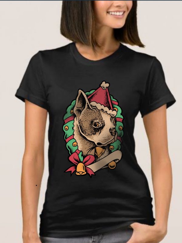X-mas dog vector shirt designs
