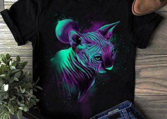 Hand Drawing Cat By Photoshop – 6 t-shirt design for sale
