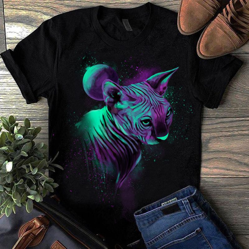 Hand Drawing Cat By Photoshop – 6 t shirt designs for sale