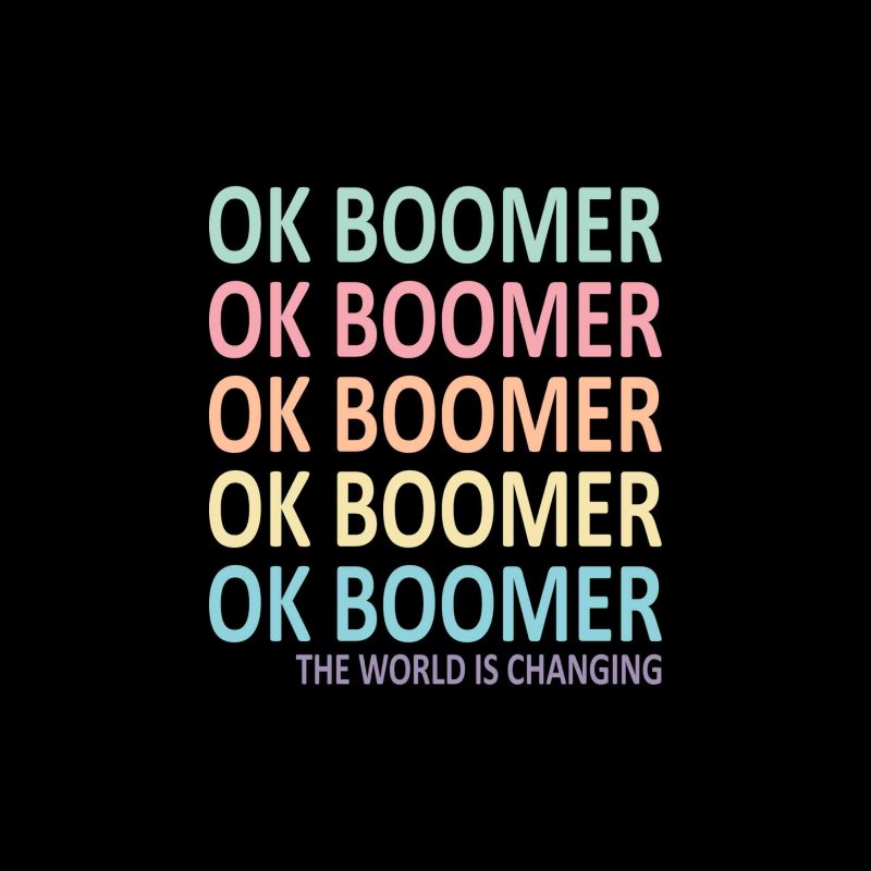 OK Boomer for Teenagers Millenials Gen Z Funny Meme svg, png, dxf, eps t-shirt designs for merch by amazon