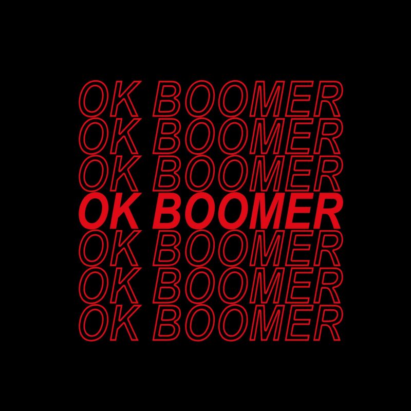 OK Boomer for Teenagers Millenials Gen Z Funny Meme svg, png, dxf, eps t shirt design graphic