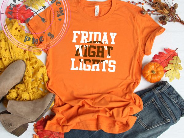 Football friday night lights t-shirt design for sale