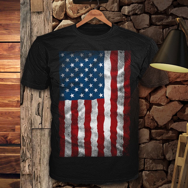 AMERICAN Flag Chest vector t shirt design