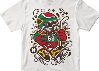 African Hockey Kid Svg t-shirt design