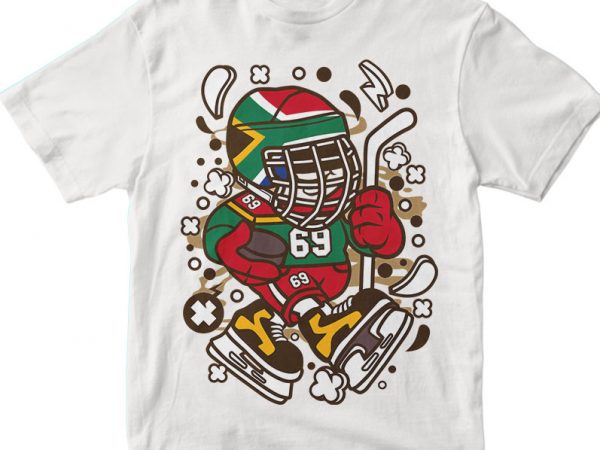 African hockey kid svg t-shirt design