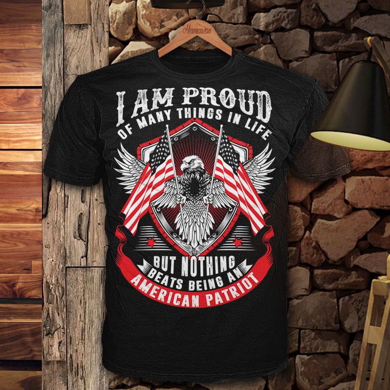 American Patriot tshirt design for sale