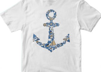 Anchor graphic t-shirt design