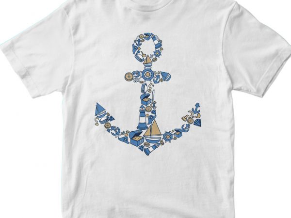 Anchor graphic t-shirt design