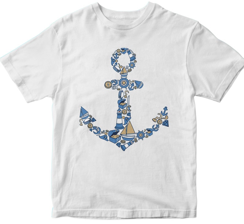 Anchor t shirt designs for printify