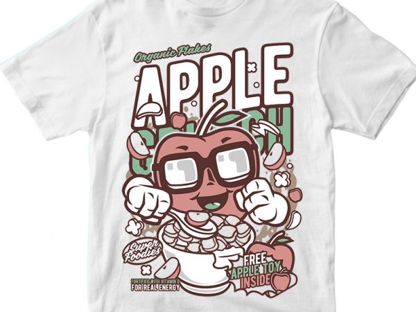 Apple crunch t shirt design for purchase