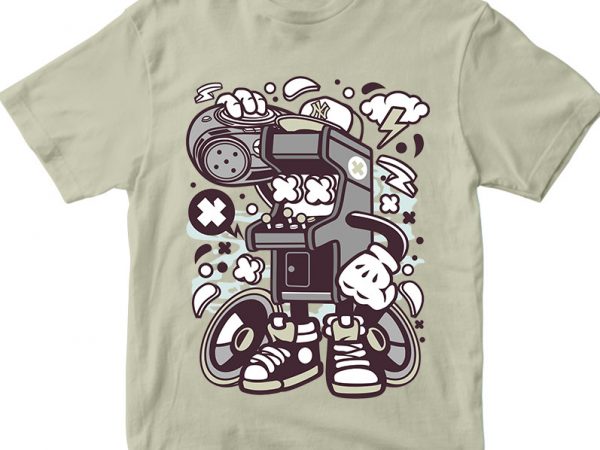 Arcade game boombox vector t shirt design artwork
