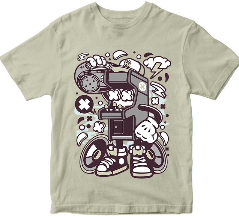 Arcade Game Boombox t shirt designs for printify