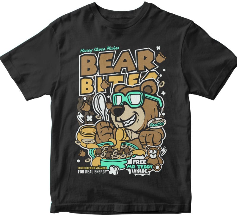 Bear Bites t shirt design png