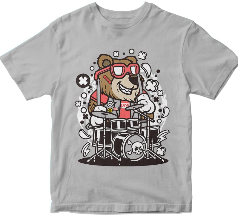 Bear Drummer tshirt-factory.com