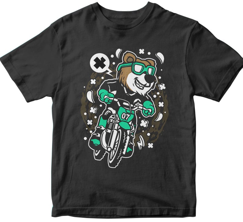 Bear Motocross Rider tshirt-factory.com