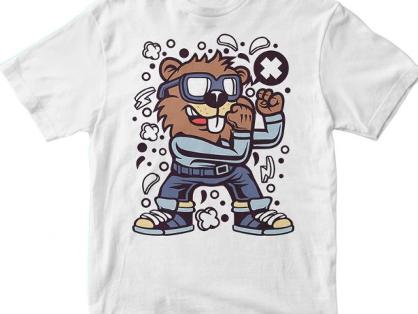 Beaver fighter t shirt design for purchase