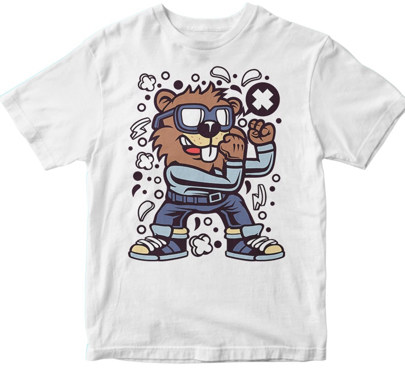 Beaver Fighter t shirt designs for sale