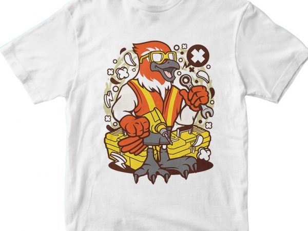 Bird mechanic worker buy t shirt design artwork