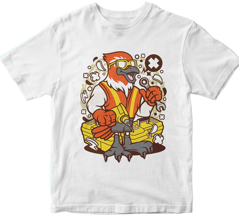 Bird Mechanic Worker buy t shirt design