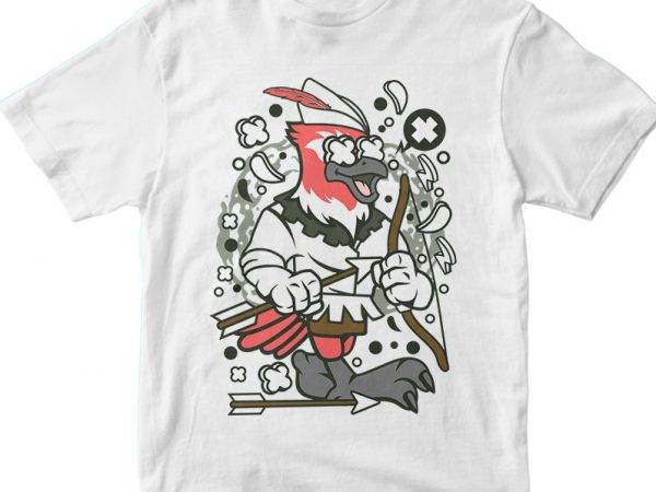 Bird robin hood print ready vector t shirt design