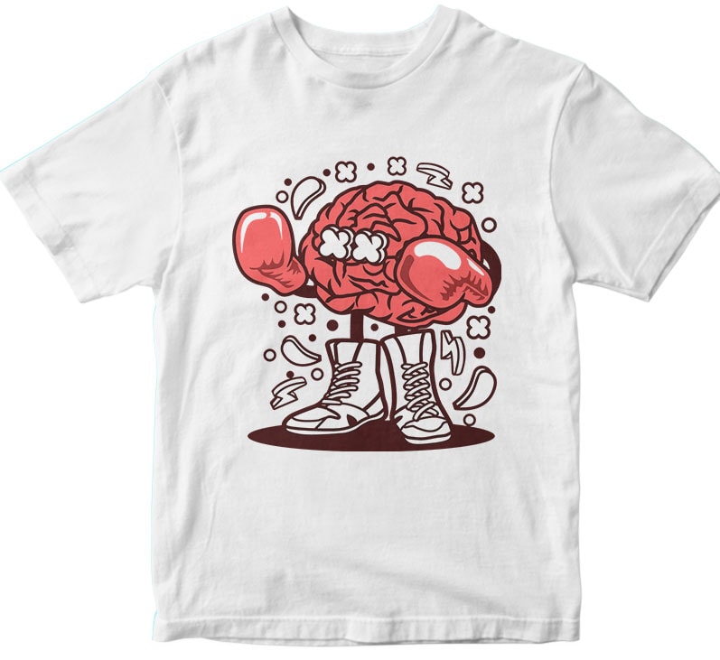 Brain Boxer t shirt design png