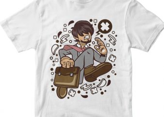 Businessman Running commercial use t-shirt design