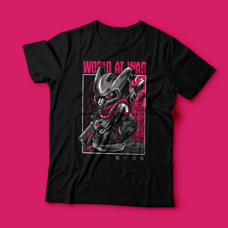 World at War T-Shirt Design Template t shirt design graphic