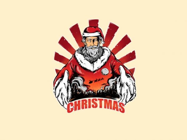 Santa x christmas t-shirt design