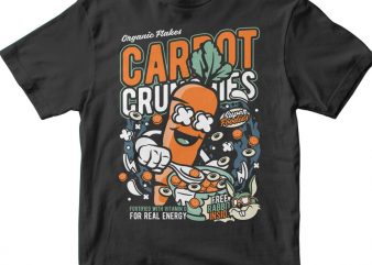 Carrot Crunchies buy t shirt design for commercial use