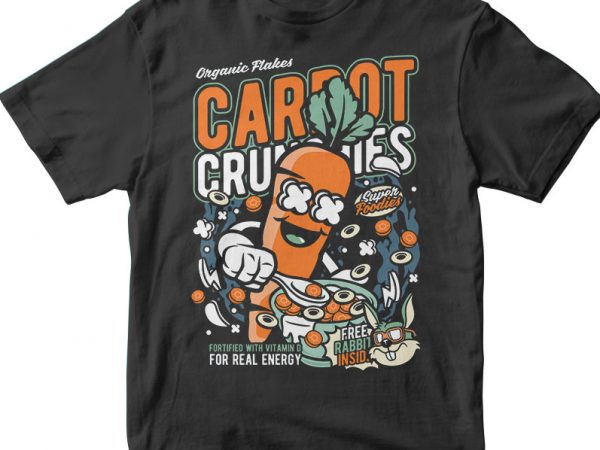 Carrot crunchies buy t shirt design for commercial use