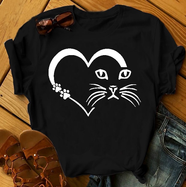 Cat t-shirt designs bundle