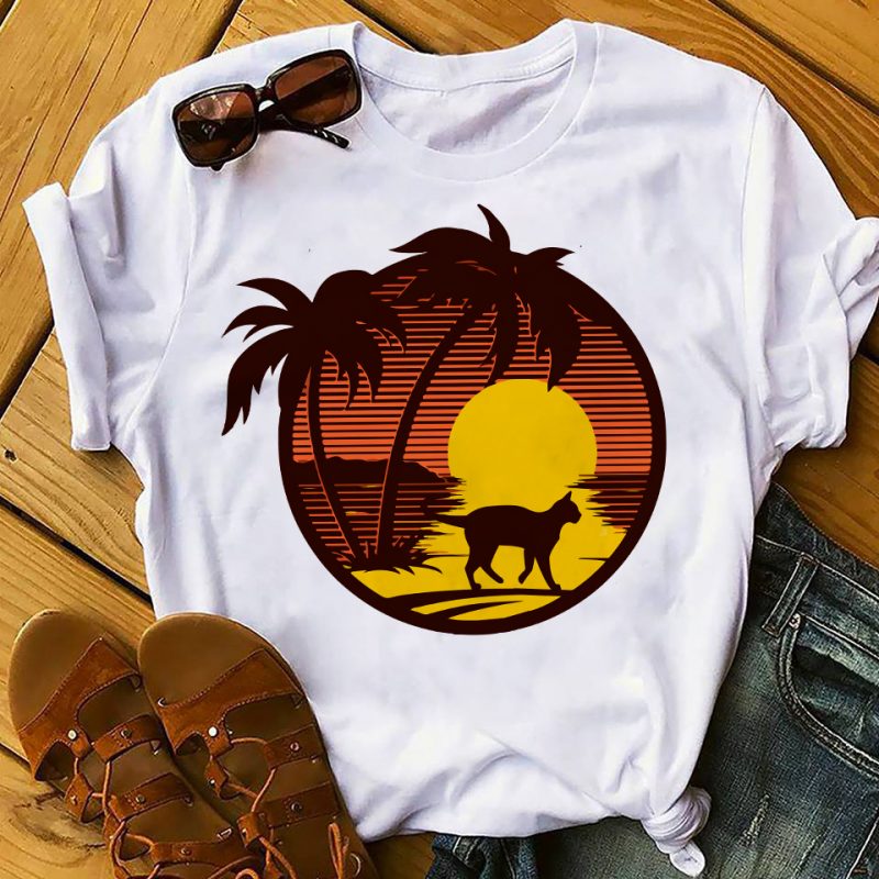 graphic cat tshirt design