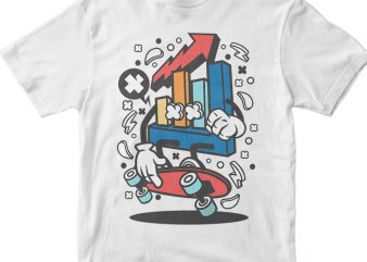 Chart Skater print ready shirt design