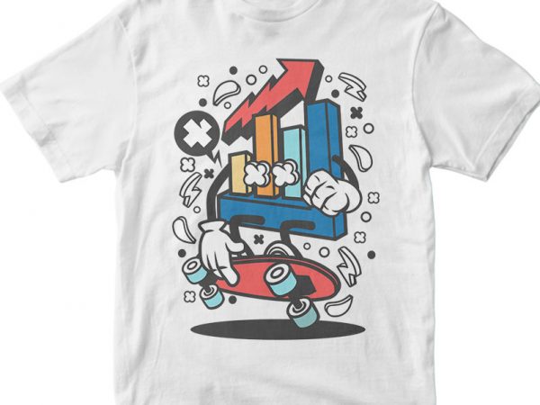 Chart skater print ready shirt design