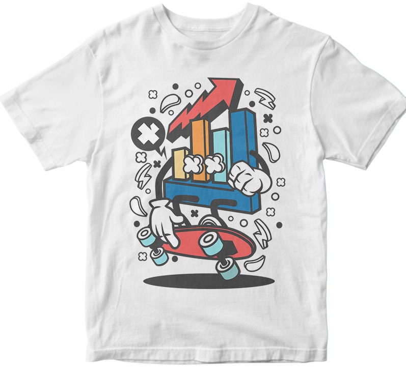 Chart Skater t shirt design png