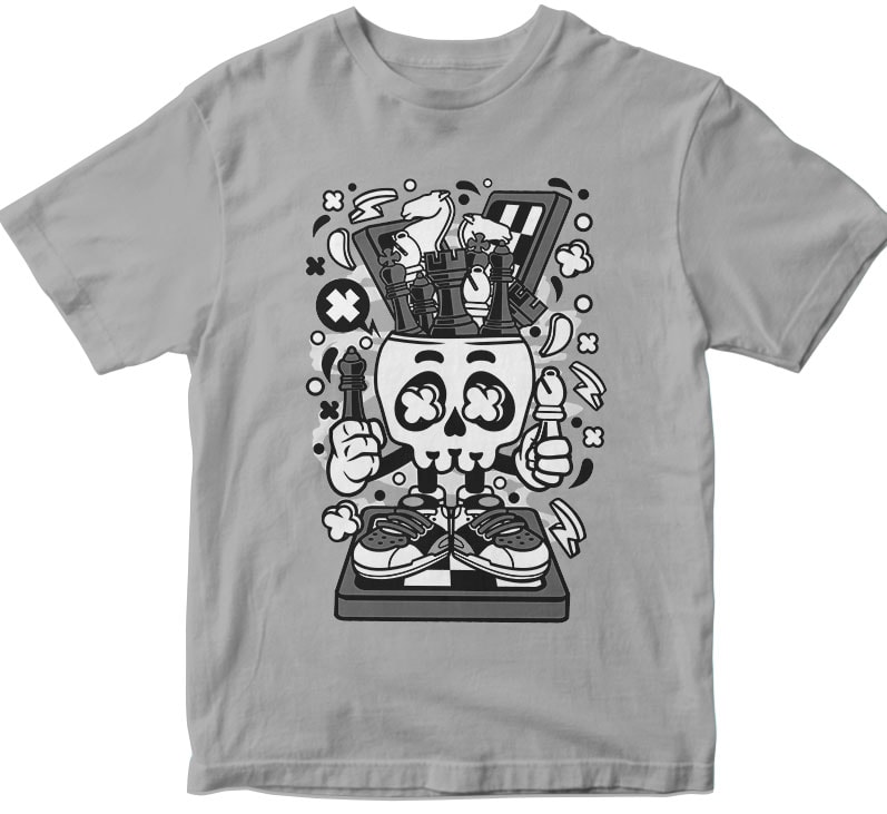 Chess Skull Head tshirt factory