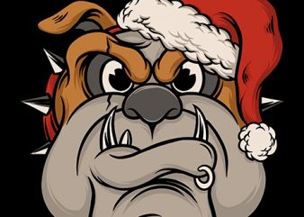 Christmas bulldog buy t shirt design