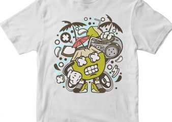 Coconut Boombox print ready shirt design